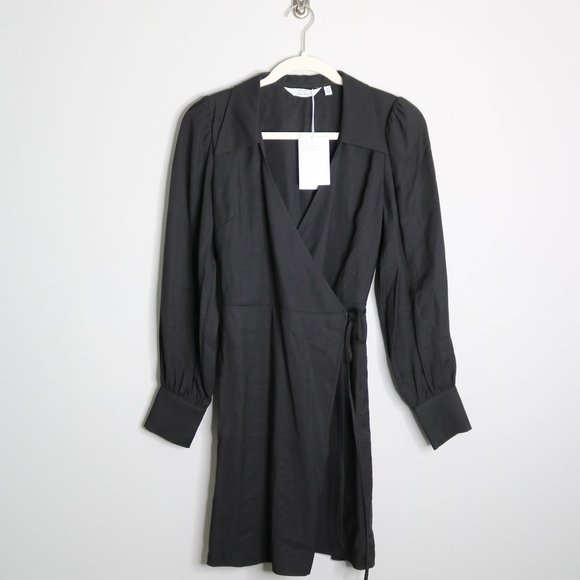 & Other Stories Dresses & Skirts - & Other Stories collared wrap dress black